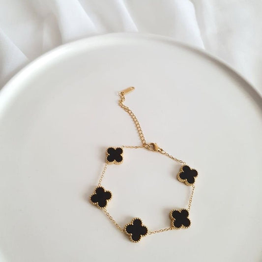 Midnight Clover Bracelet