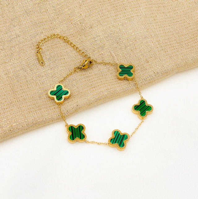 Emerald Clover Bracelet