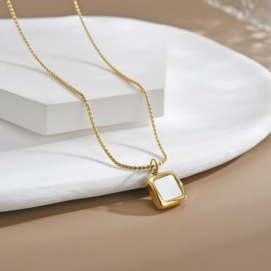 Ivory Stone Pendant Necklace